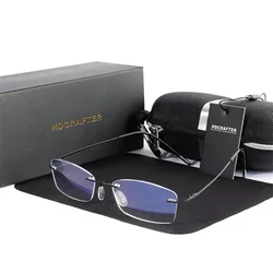 Titanium Rimless Reading Glasses Men Women +1.0 +1.5 +2.0 +2.5 +3.0 +3.5 +4.0 Anti Blue Rays Presbyopia Hyperopia Eyewear