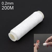 200M 0.2mm Invisible Fishing Bait Elastic Thread Line for Salmon / Sturgeon / Catfish, No Knots Required Soft Baits Wrap Thread