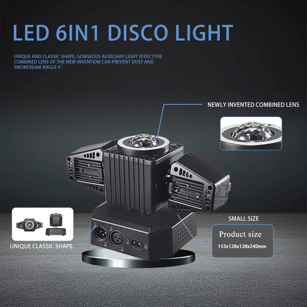 50W Disco Light Remote Control Mini LED Beam DMX512 Rotating DJ Equipment Moving Head Stage Effect For Party Club Birthday Event