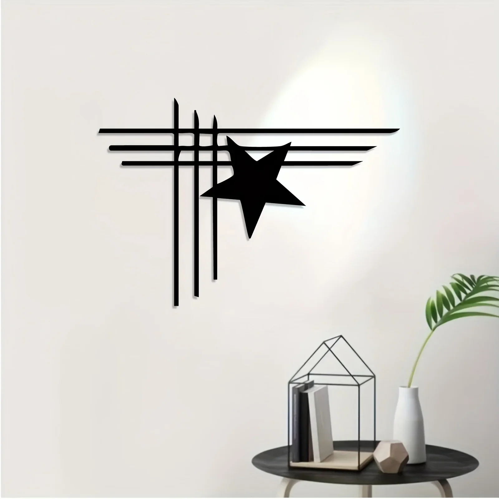 Brand Metal Star Wall Art Rust Resistant Waterproof Aluminum Mural Decor For Living Room Garden Fence Outdoor Home