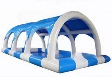 

Large inflatable pool in outdoor scenic spot, children's tent shading swimming pool, square stall water park