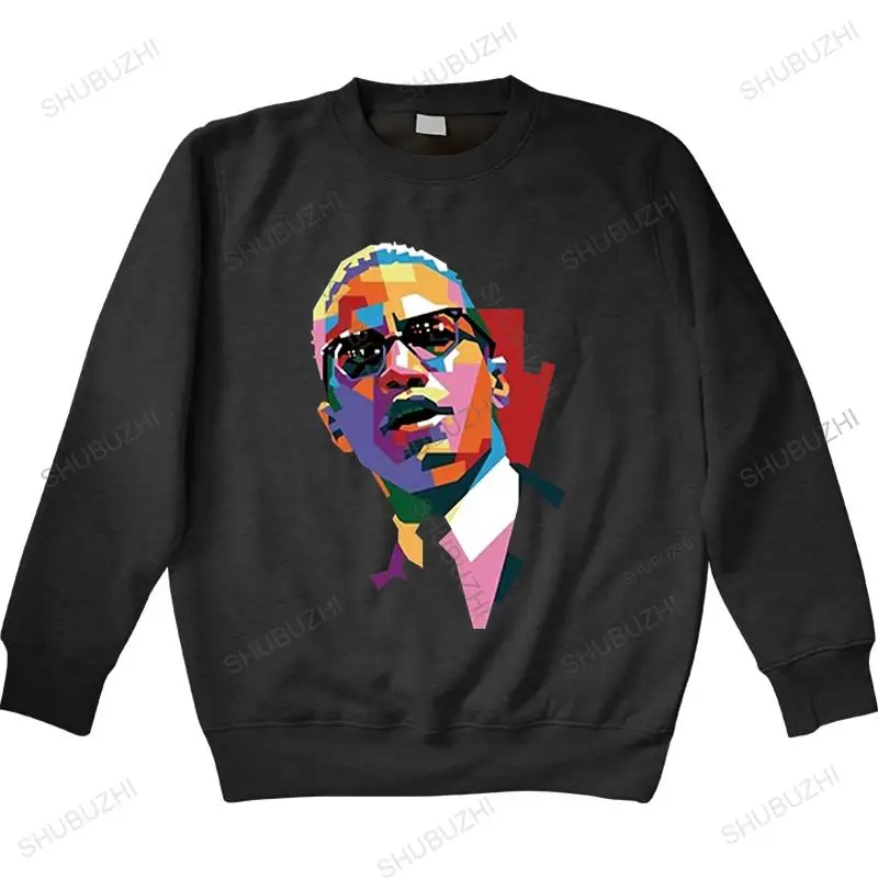 new arrived men hoodie autumn Black Rights African Malcolm X  for Men Vintage Cotton long Sleeve sweatshirt brand Clothing