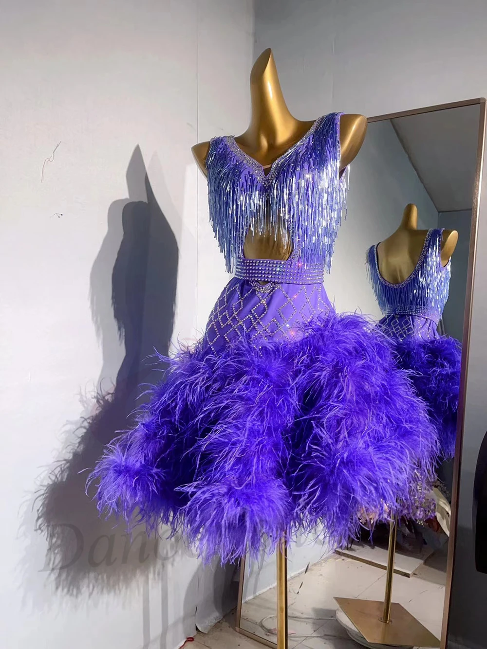 

Костюм для латиноамериканских танцев: пышная юбка с цветочным узором, платье для самбы, индивидуальный пошив, премиум-класс, для взрослых и детей