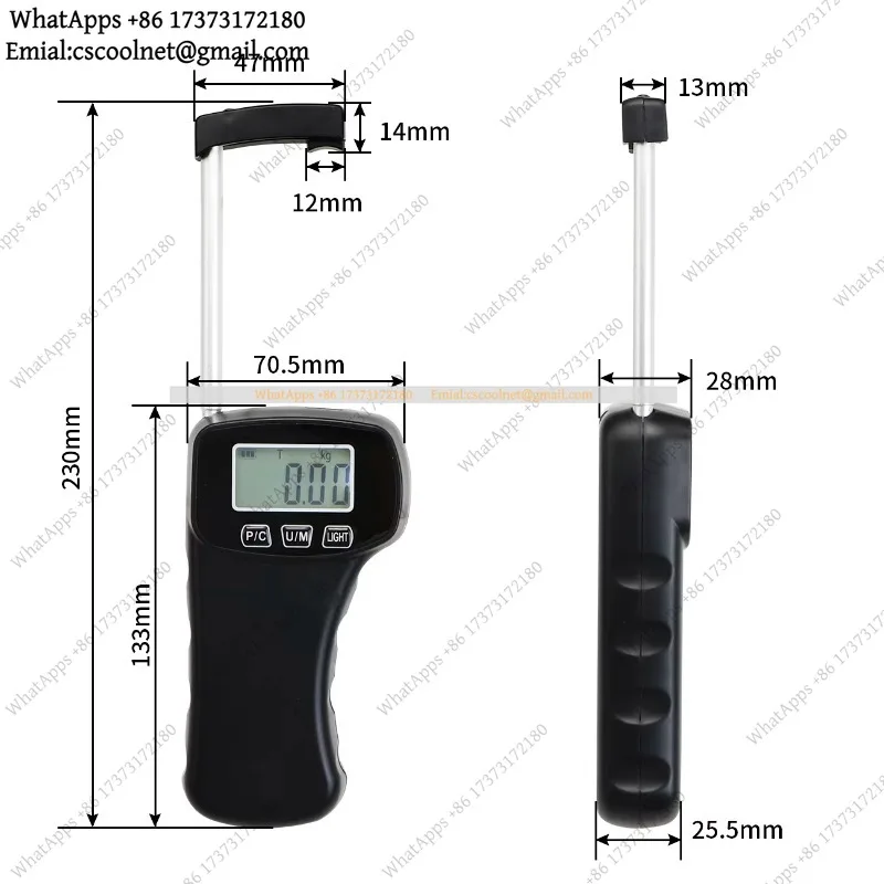 k3 for SHAHE 5Kg/lb Digital Force Gauge Push Pull Meter Dynamometer Tension Pressure Thrust Tester
