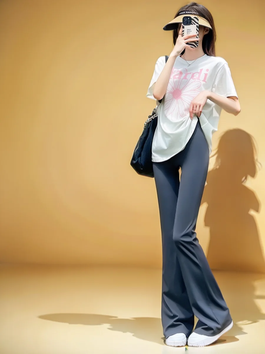 

Леггинсы с подъемом бедер, женские брюки, весенние блестящие черные женские леггинсы большого размера, простые повседневные ребристые матовые карманы для мытья водой, боковые