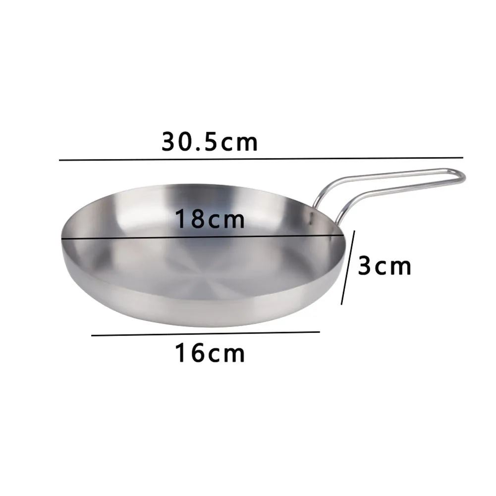 Stainless Steel Frying Pan Using 304 Alloy for Reliable Performance Seamless Build and Compatibility with All Cooktops