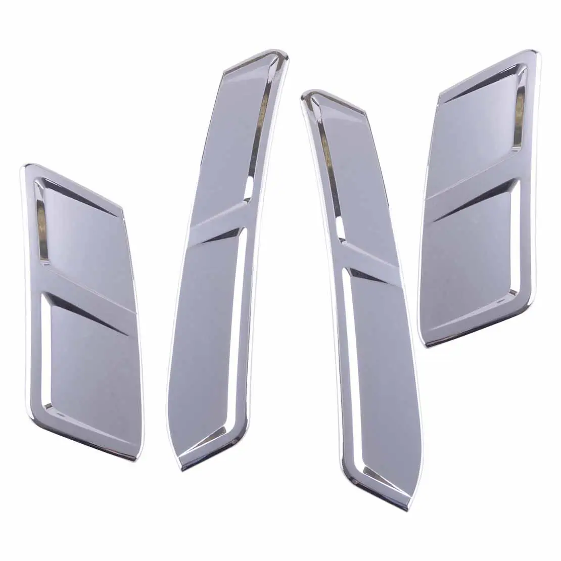 

4Pcs Front Rear Left Right Wheel Eyebrow Stickers ABS Trim Side Cover Decor Chrome Silver Fit For Hyundai Tucson NX4 2022 2021