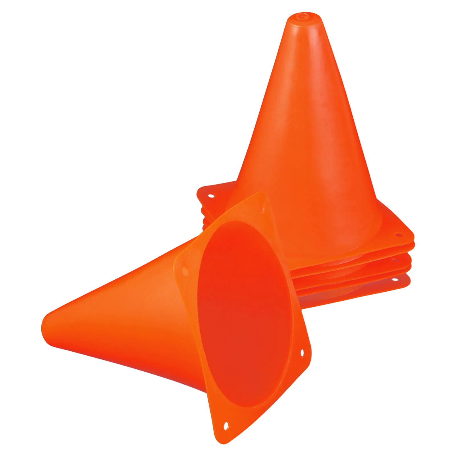 6개입 18cm 축구 훈련 콘 밝은 색상 스포츠 장애물 축구 럭비 농구 연습 야외 놀이터 오토바이 운동용