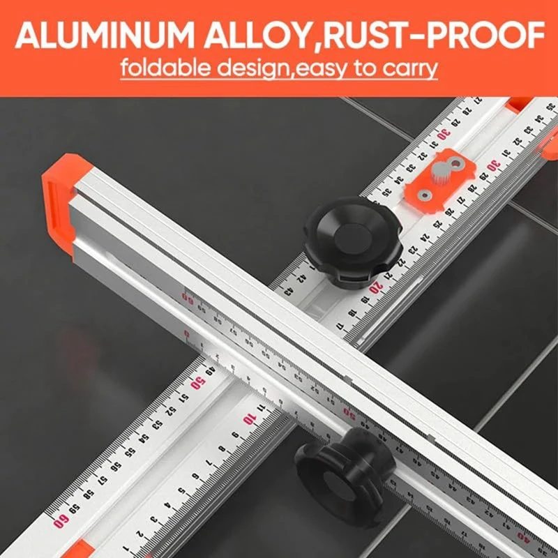 1 PCS 2-In-1 Drilling Positioning Ruler, As Shown Aluminum Alloy Cabinet Hardware Jig Tool,Multi Angle Measuring Ruler