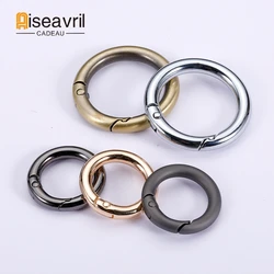 5pcs Metal O Ring Spring Clasps for DIY Jewelry Openable Round Carabiner Keychain Bag Clips Hook Dog Chain Buckles Connector