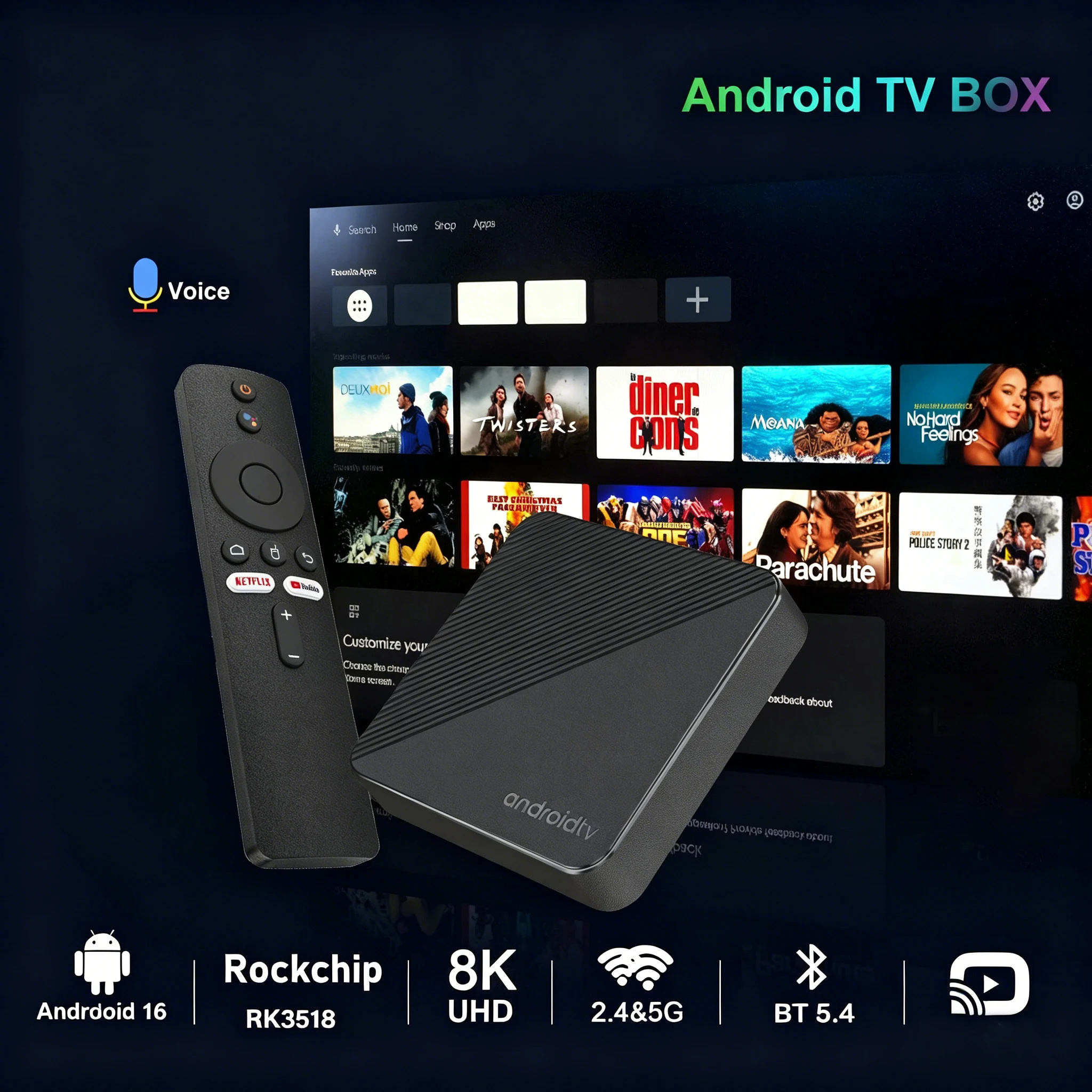 Smart TV Box Android16 2026 T8 – Home Cinema Google recenzja i cena