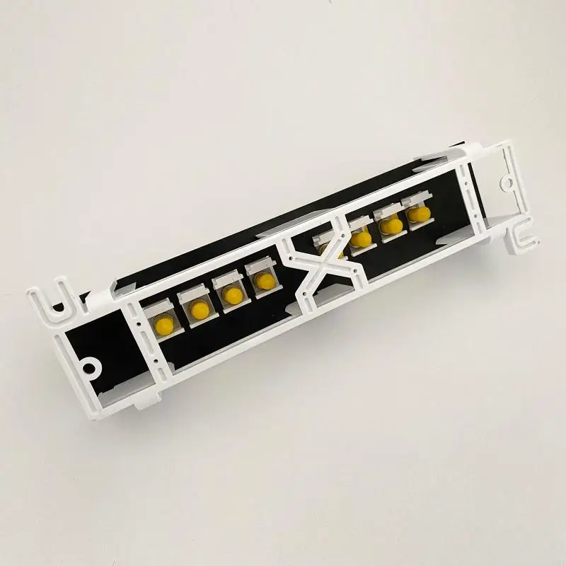 E1PF 8-Port Blank Patch Panel Rack for ST Optical Fiber Wall Mount Ethernet Cable Bar Keystone RJ45 Coupler Module