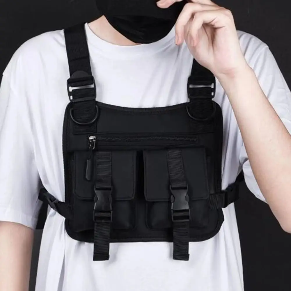 

High Quality Multi-pockets Running Vest Backpacks Fashion Phone Storage Chest Bag Portable Unisex Waistcoat Bags Travel