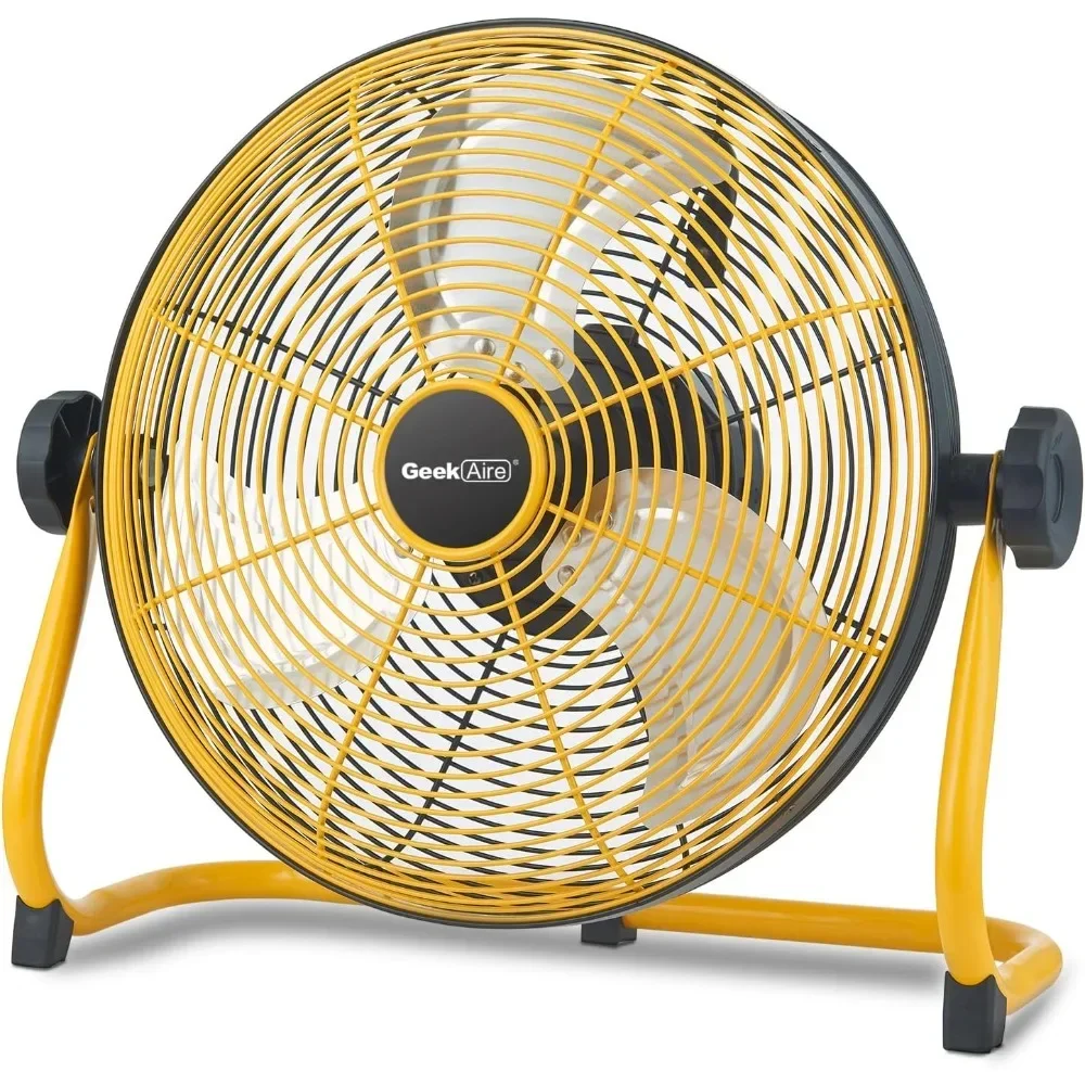 

%a 12" Portable Battery Operated Fan with Metal Blade, 360 Vertical Tilt, 20h Run Time Cordless Fan for Camping Travel Tent
