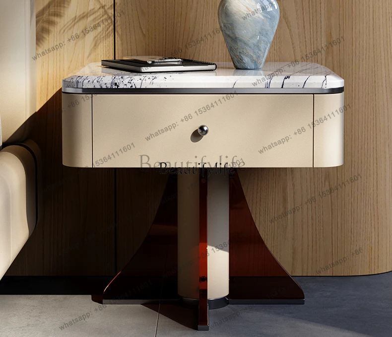 

56Light Luxury High-Grade Luxury Stone Bedside Table