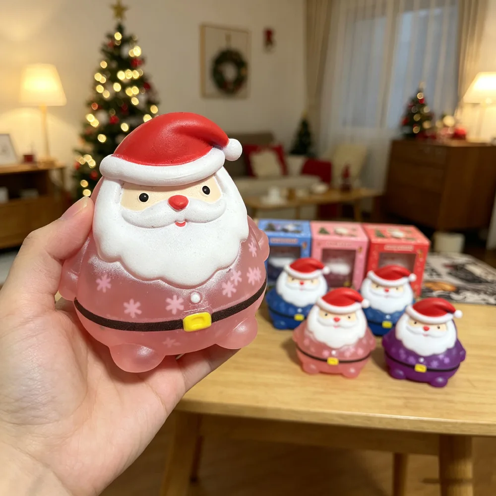 Santa maltose slow rebound pinch music decompression toy cute fun gift box