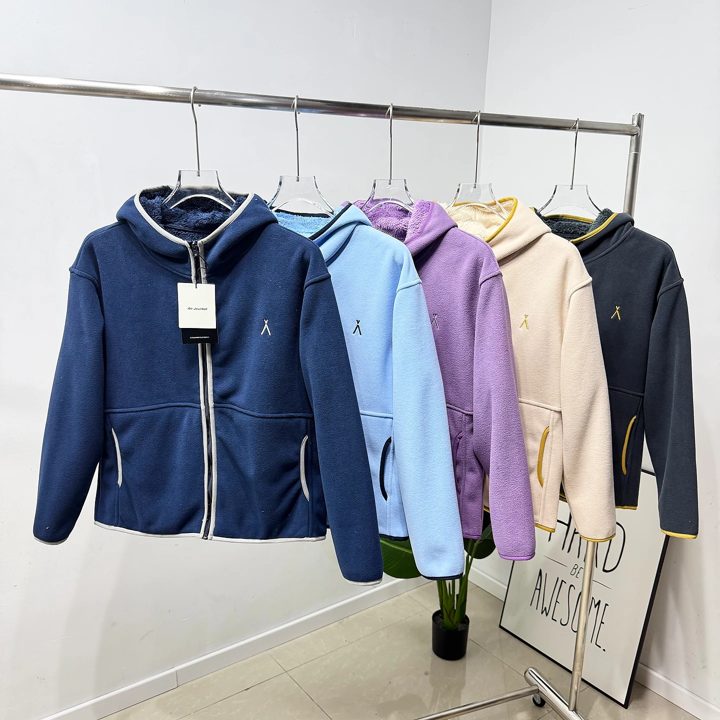 

Женская свободная двусторонняя флисовая куртка с капюшоном, теплая повседневная куртка из овечьего вельвета, осенне-зимняя верхняя одежда