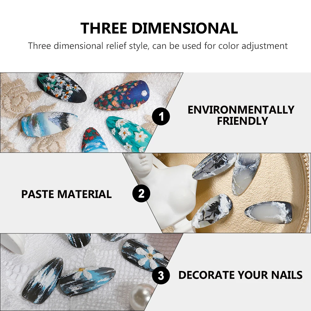 Smalto per unghie opaco da 3 vasetti Design 3D Gel di gesso non appiccicoso per le donne Colore per nail art a lunga durata Nessun top coat necessario