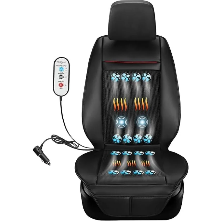 3 in 1 Massage Cushion with Winter Cooling Seat Covers Chair Massager for Full Body 12V Car Seat Covers Winter Summer Massage-5