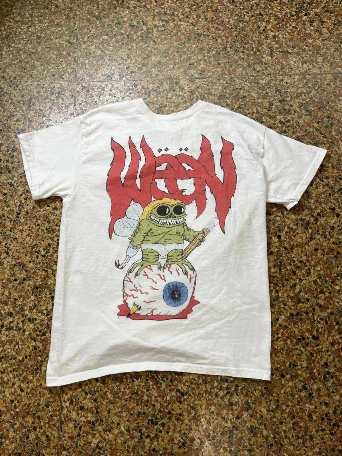 Weißes T-Shirt im Vintage-Ween-Band-Stil der 90er Jahre, Größe S-4XL, lässiges bedrucktes Muster-T-Shirt für männliche und weibliche Fans