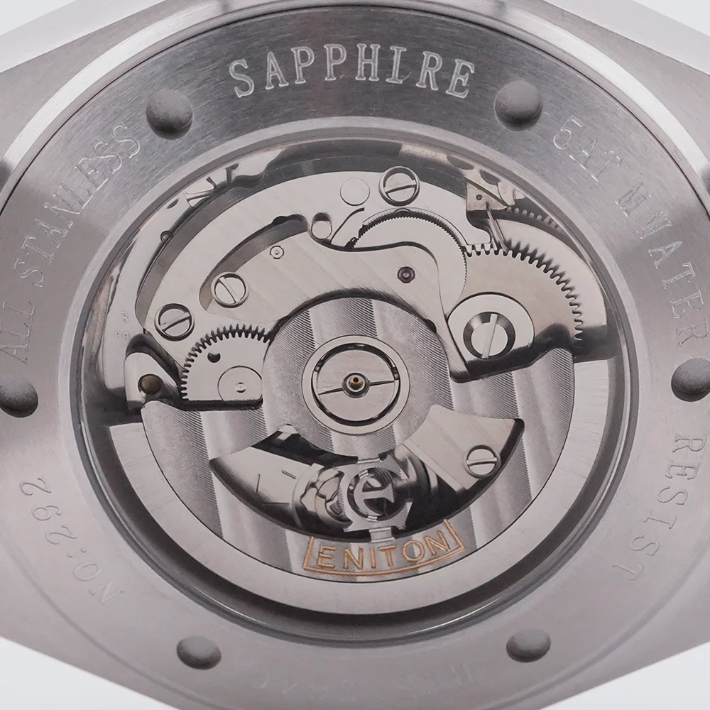 ENITON 40mm orologio automatico da uomo in acciaio inossidabile 316L orologio da uomo di lusso da lavoro NH35 movimento in acciaio rotondo luminoso orologi automatici