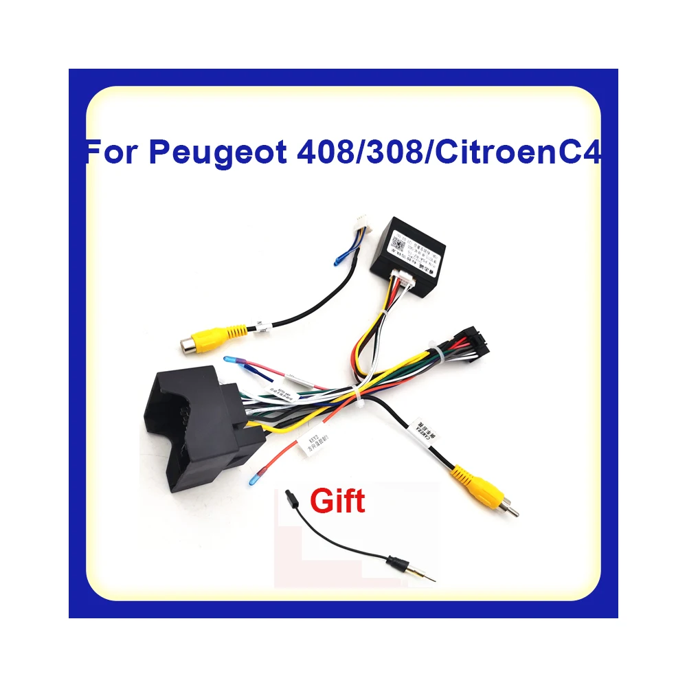 16 Pin to Quadlock Wiring Harness CANBUS Decoder Box Car Quad Lock Cable Adapter for Peugeot 2008 3008 308 307 Citroen C5 C4 C3