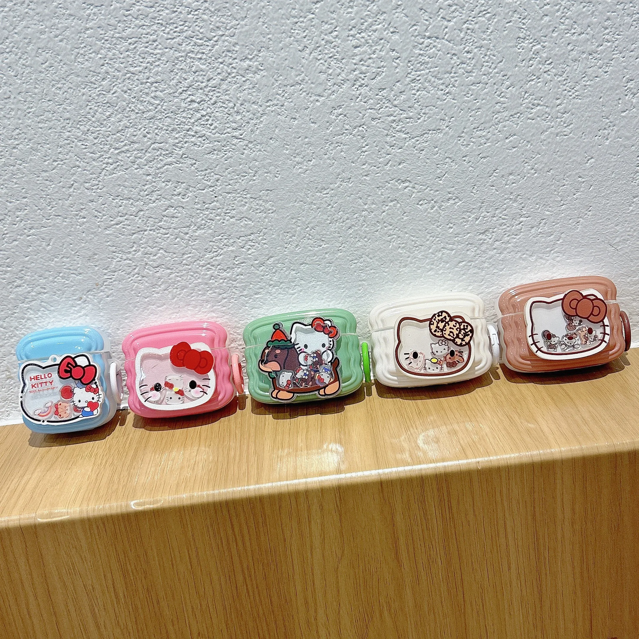 

Gift Style For Girls Hello Kitty Sanrio Super Cute Cartoon Anime Anti-fall Headphone Case For Airpods 4, 1, 2, 3, Pro, Pro2