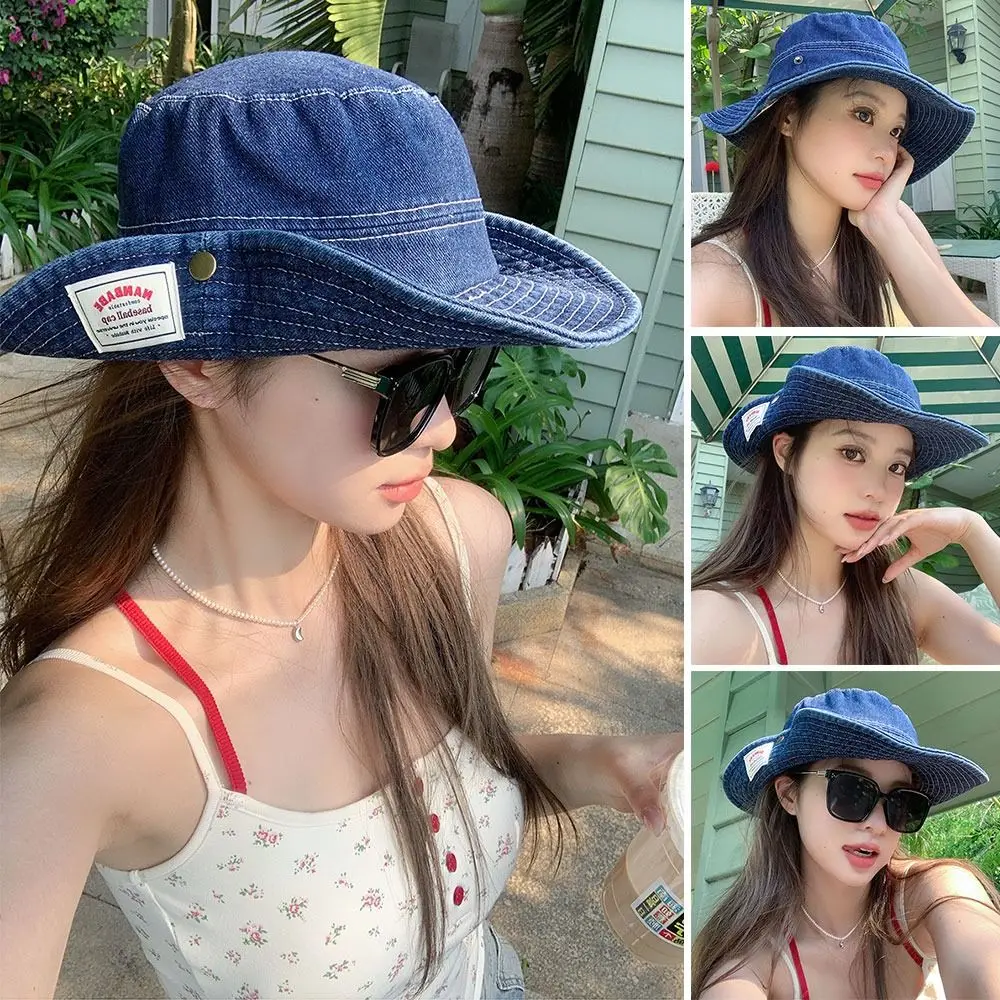 

Fashion Cowboy Bucket Hat Portable Breathable Sun Hat Sun Protection Panama Cap Mountaineering