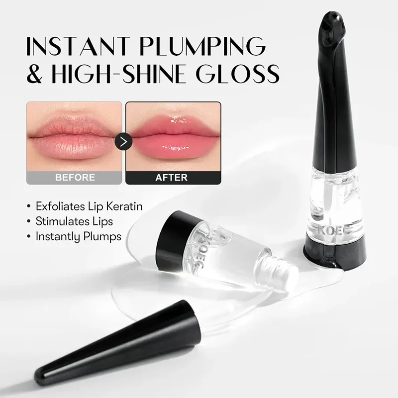 Reedle Shot Lip Plumper Oil, feuchtigkeitsspendender, voluminöser, klarer, hochglänzender Lipgloss, Microneedling-Effekt, langanhaltender Feuchtigkeits-Lipgloss