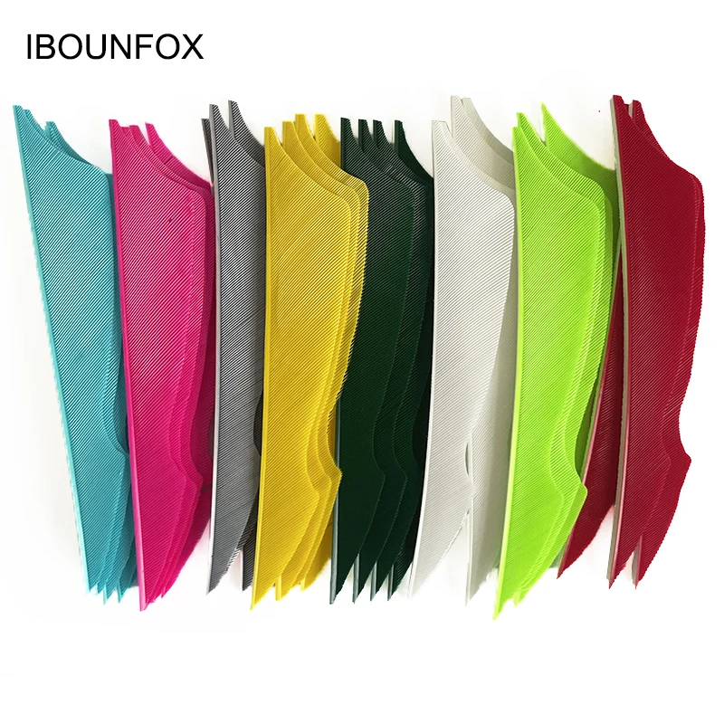 100 Pcs IBOUNFOX 4 Inch Natural Turkey Arrow Feathers Sting Shape Archery Fletches Feather Arrow Feltching Right Wing