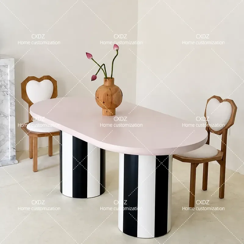 Nordic Simple Solid Wood Dining Table Retro Wabi Style Large Home Western Furniture