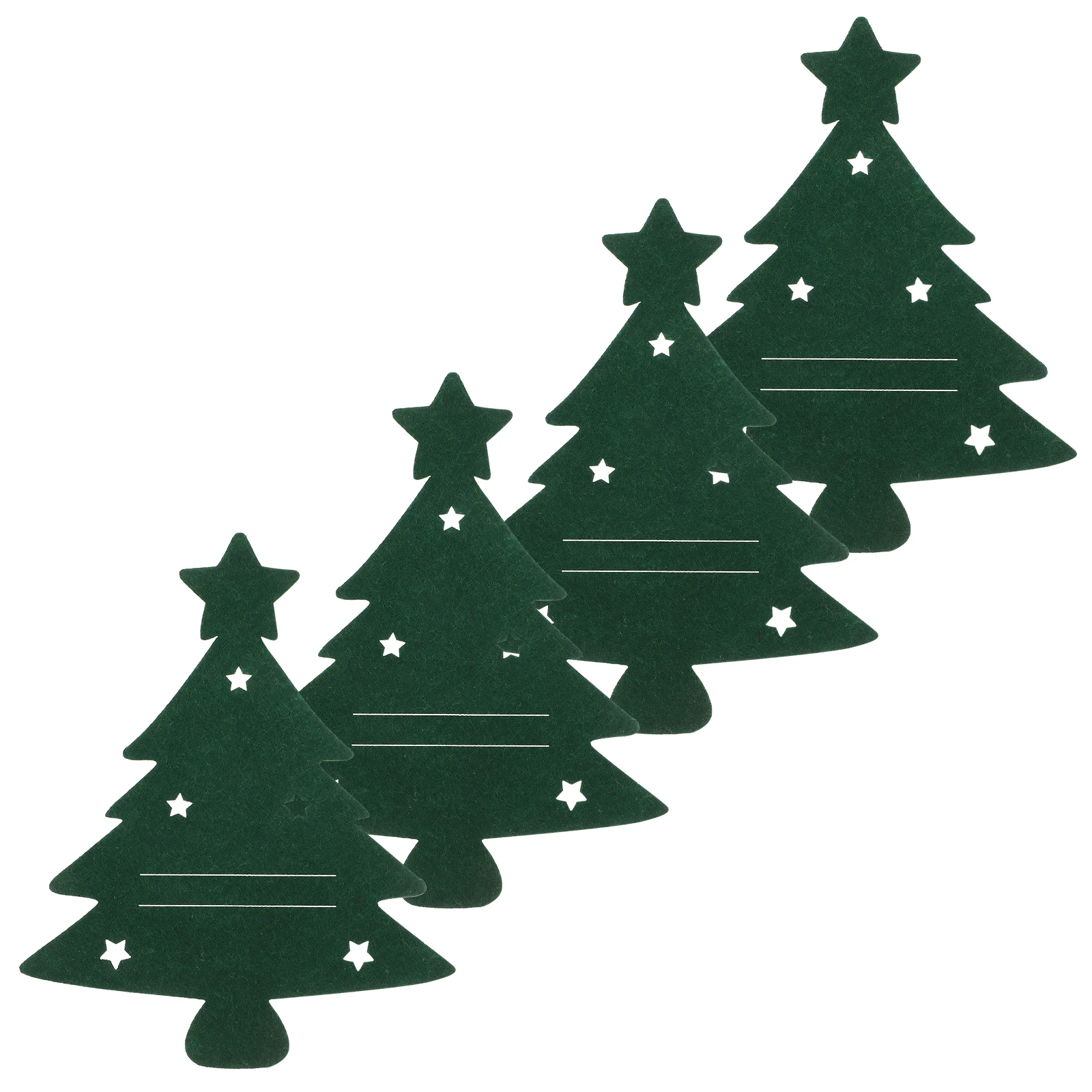 

4Pcs Christmas Cutlery Sleeve Cloth Material Xmas Tree Cutlery Holder Festive Tableware Bag for Party Dining Decoration
