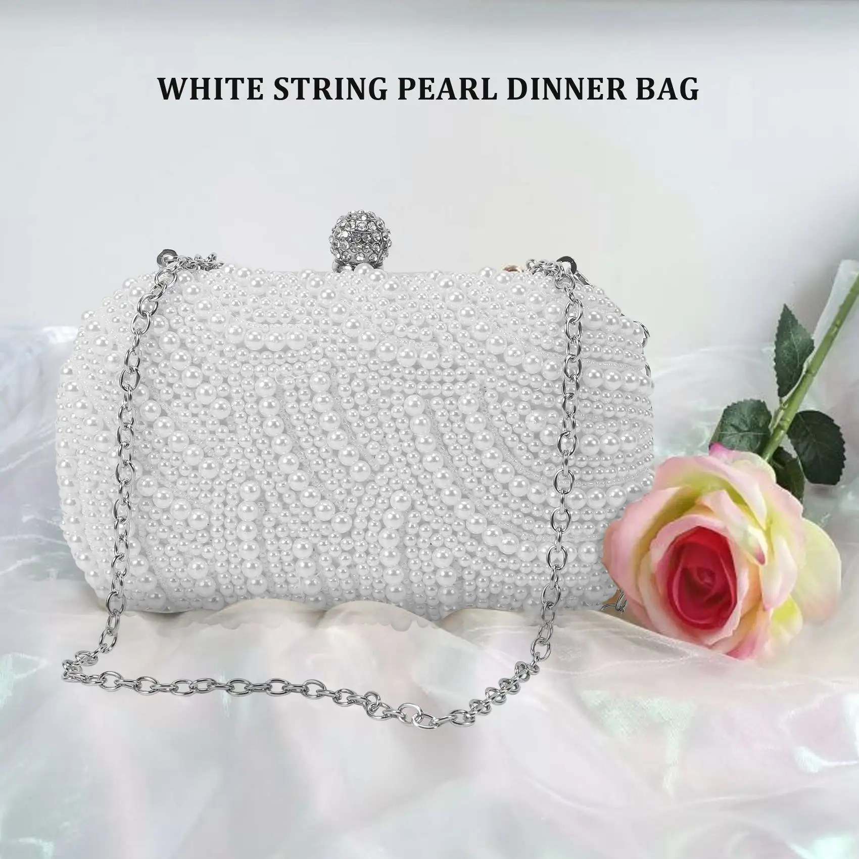 Fashion Clutch Bag Beaded Party Bridal Handbag Wedding Evening Purse