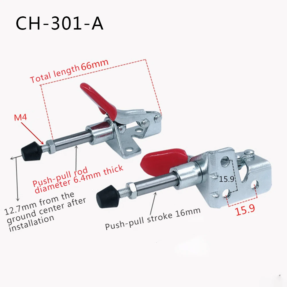 

Metal Quick Horizontal Clamp Toggle Clamp GH-301-A/GH-301-AM Holding Capacity 50kg Push Pull Type Release Tools HOT SALE