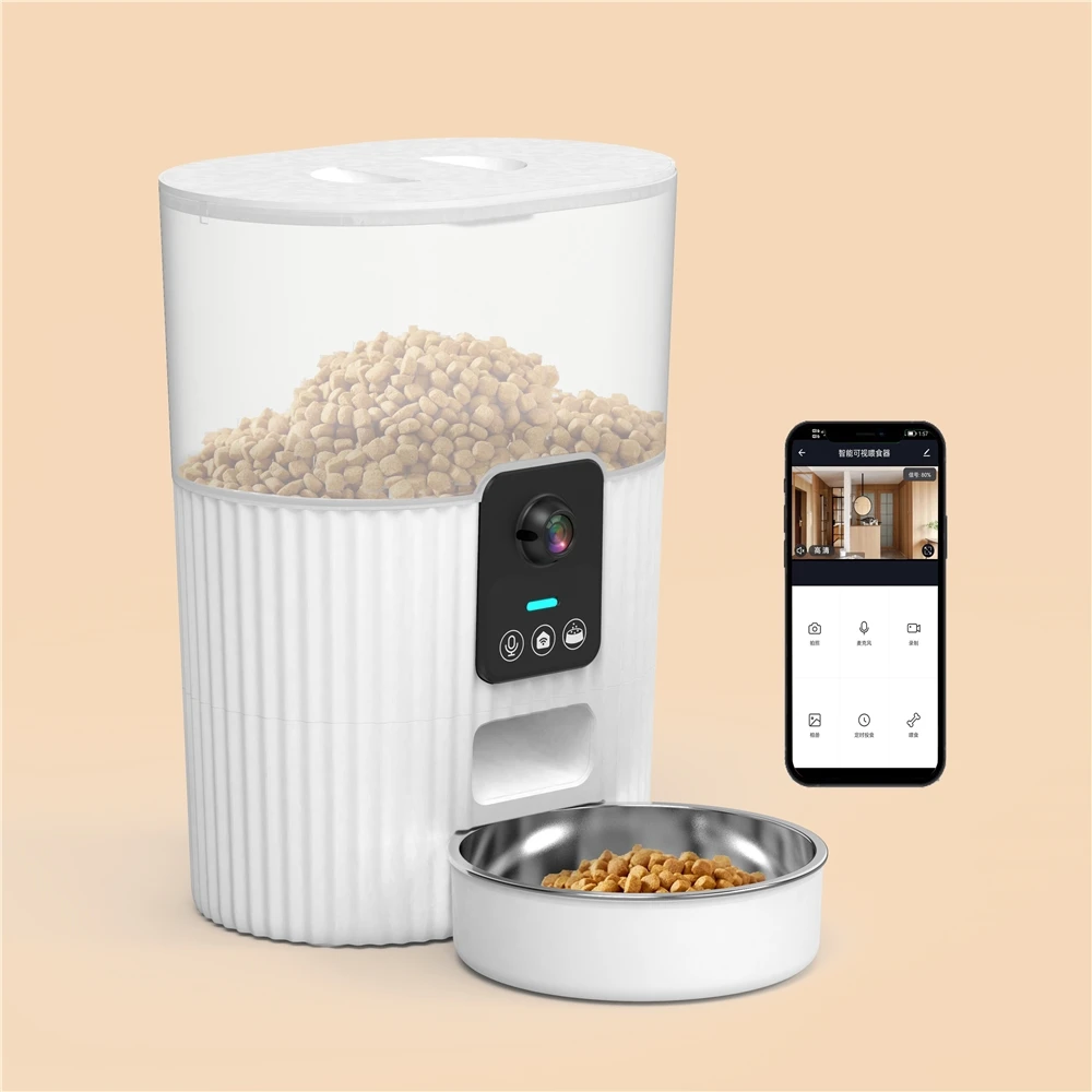 PAPIFEED Auto Para Perro Gato Alimentador App Wifi Control Dog Cat Food Smart Mascota Automatic Timed Camera Pet food Feeder