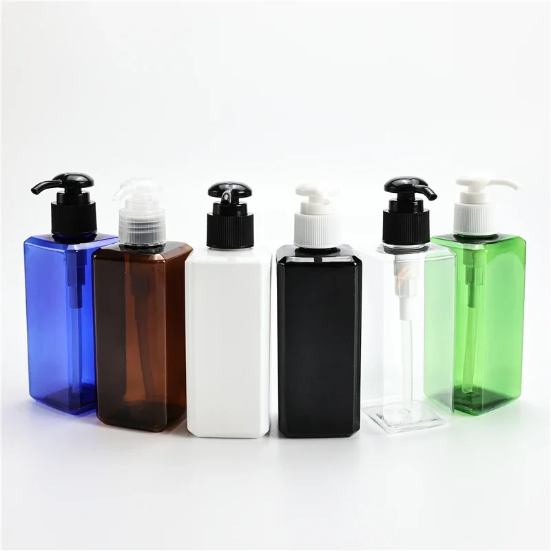 

Multicolor 200ML X 30 Travel Liquid Soap Square Packaging Bottles With Plastic Round Lotion Pump Shampoo Shower Gel Containers