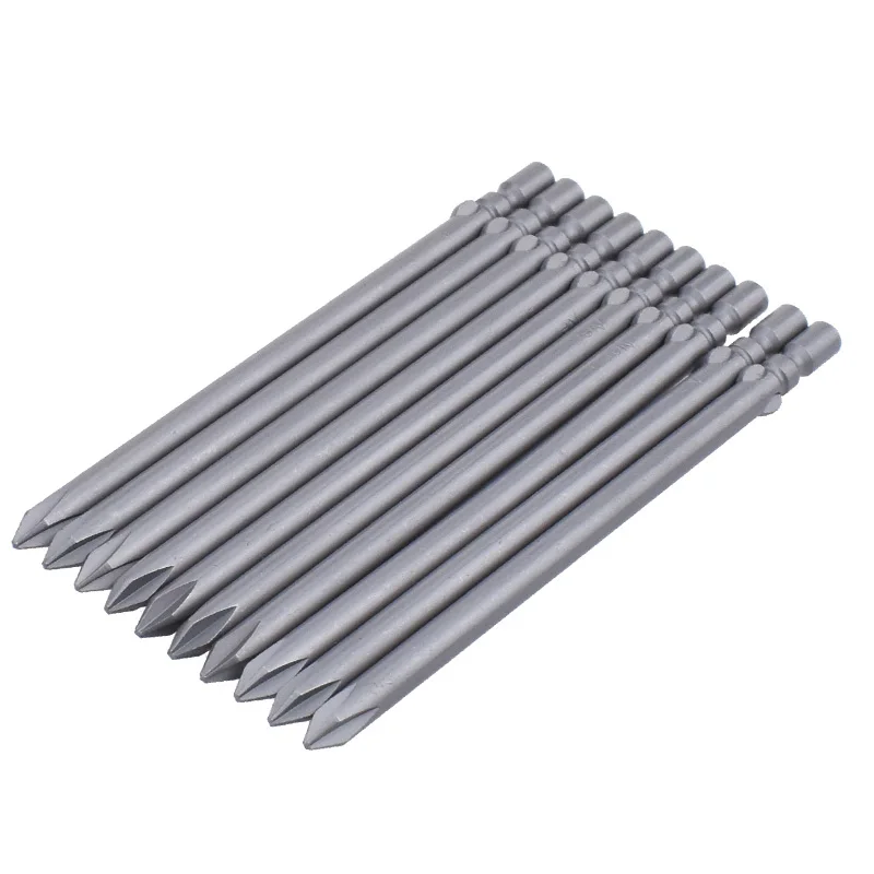 10 pz 80/100mm 800 Punta per cacciavite a croce elettrico 4mm Gambo tondo PH00 PH0 PH1 PH2 Trapano per cacciavite Phillips a impatto magnetico
