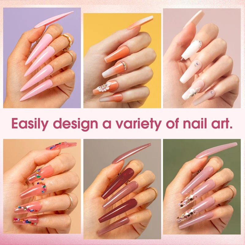 NailWind โพลีเล็บเจลคริสตัล UV เจลกึ่งถาวรอะคริลิค HYBRID เคลือบเจลเล็บ BASE TOP Coat EXTENSION กาวเล็บ