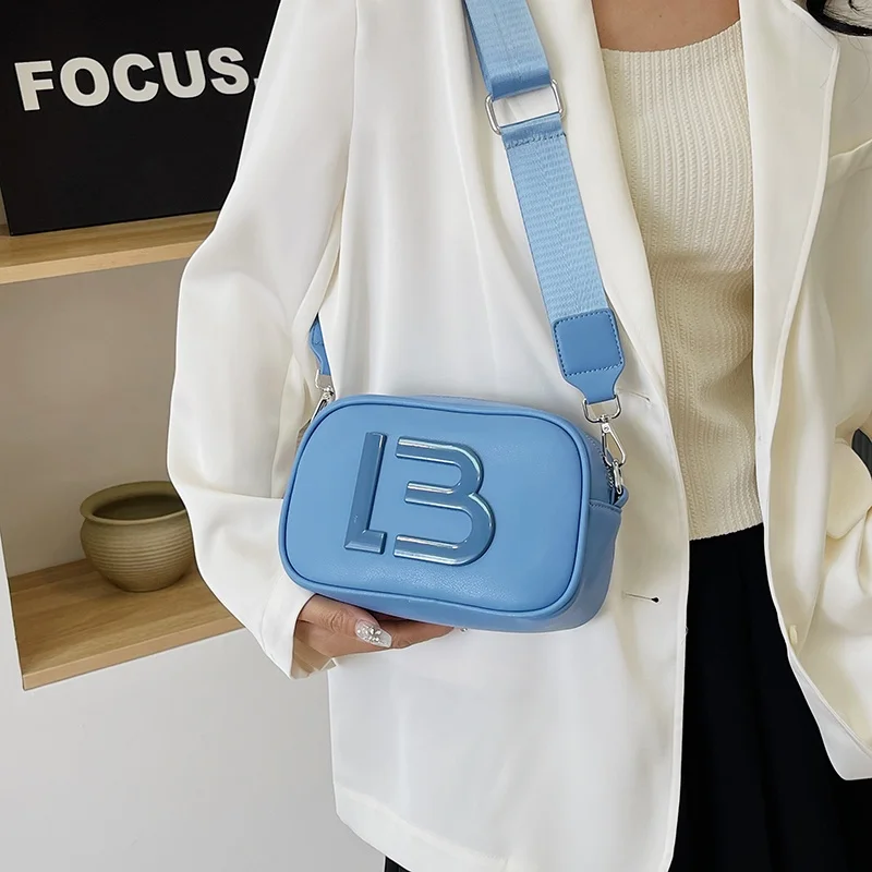 Pu Shoulder Bag Trendy And Personalized Solid Color Camera Bag Fashionable And Simple Portable Crossbody Bag