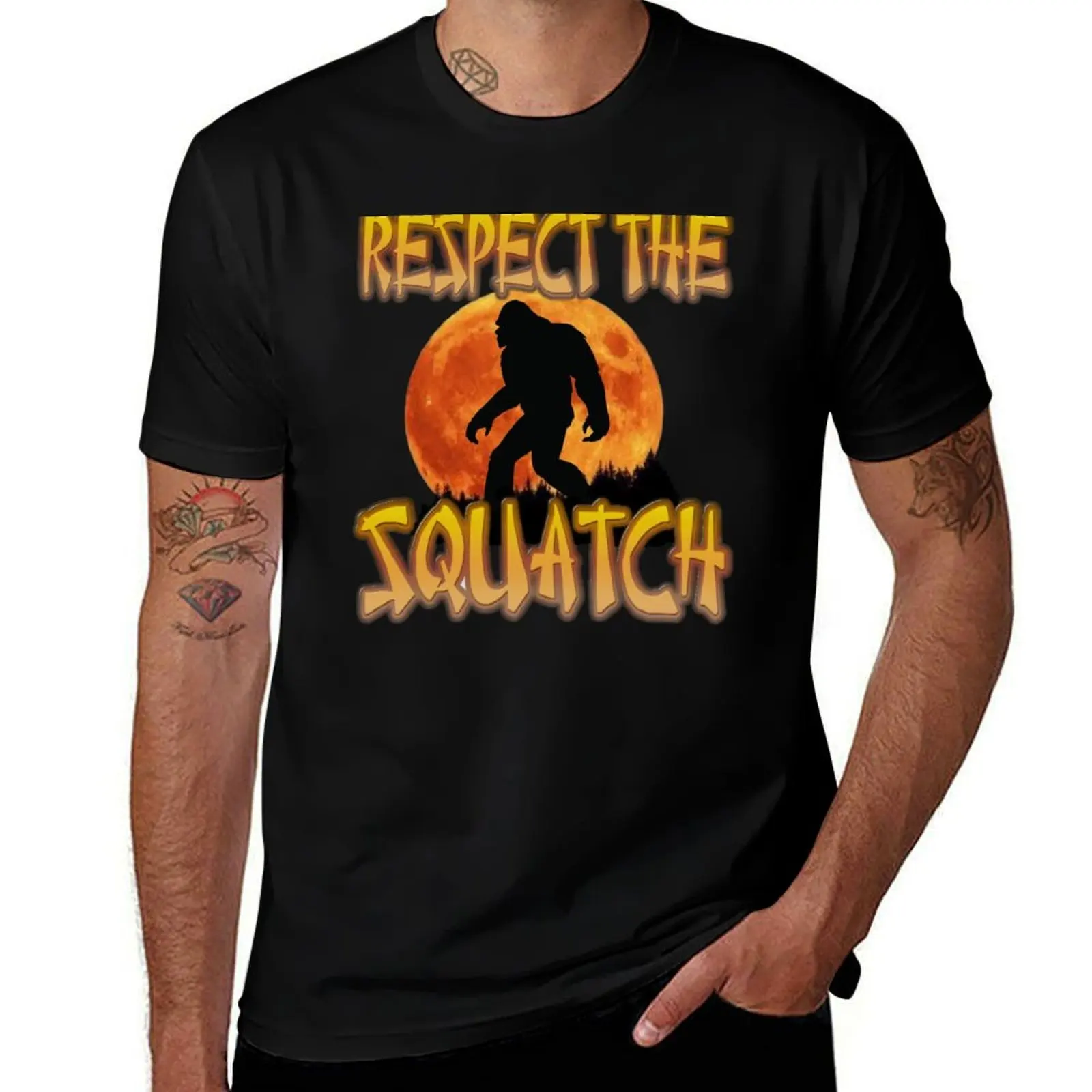 RESPECT THE SQUATCH T-Shirt cotton t-shirt plain for man package T-Shirt