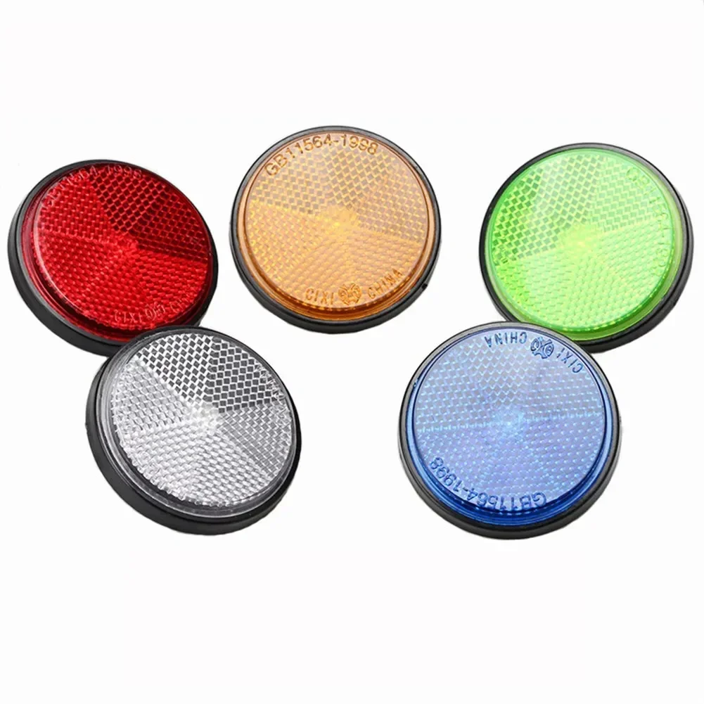 2pcs Circular Reflects Car Truck Motorcycles Bicycle Night Reflector Reflective Refraction Lighting MOTO Light Part For Traile