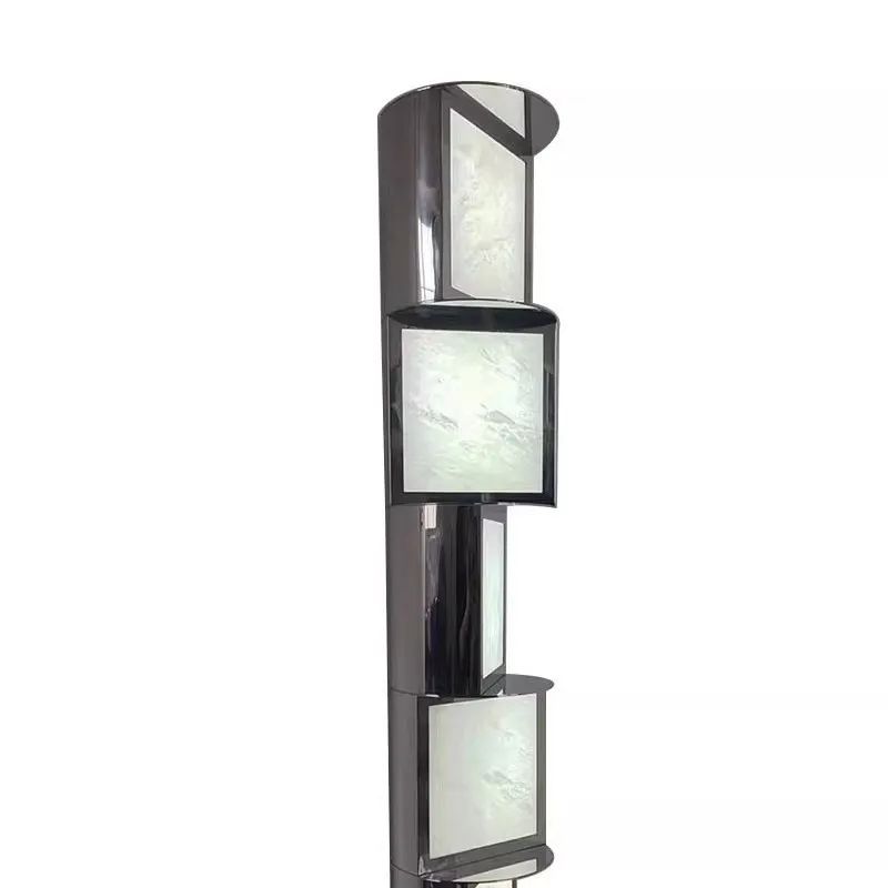 

Stainless steel decorative marble art floor lamp hotel lobby living room