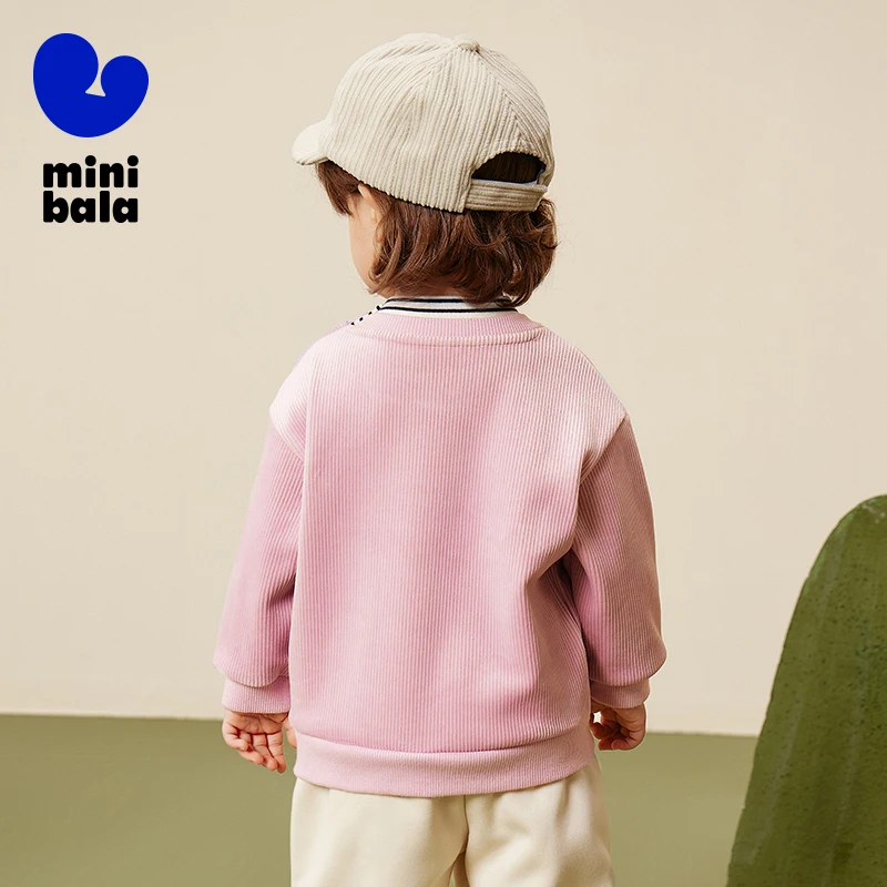 سويت شيرت ميني بالا للأطفال 2025 شتوي مبطن بالصوف مكون من طبقتين برقبة سلحفاة #6