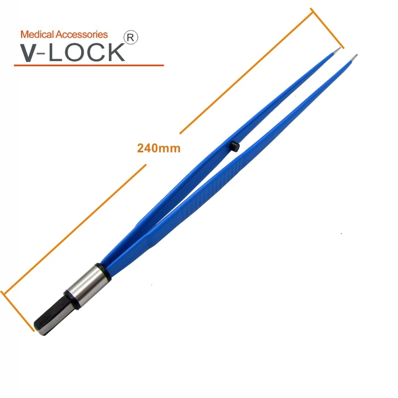 2023V-LOCK best disposable bipolar forceps for electrosurgical unit L: 24 cm, tip 1mm