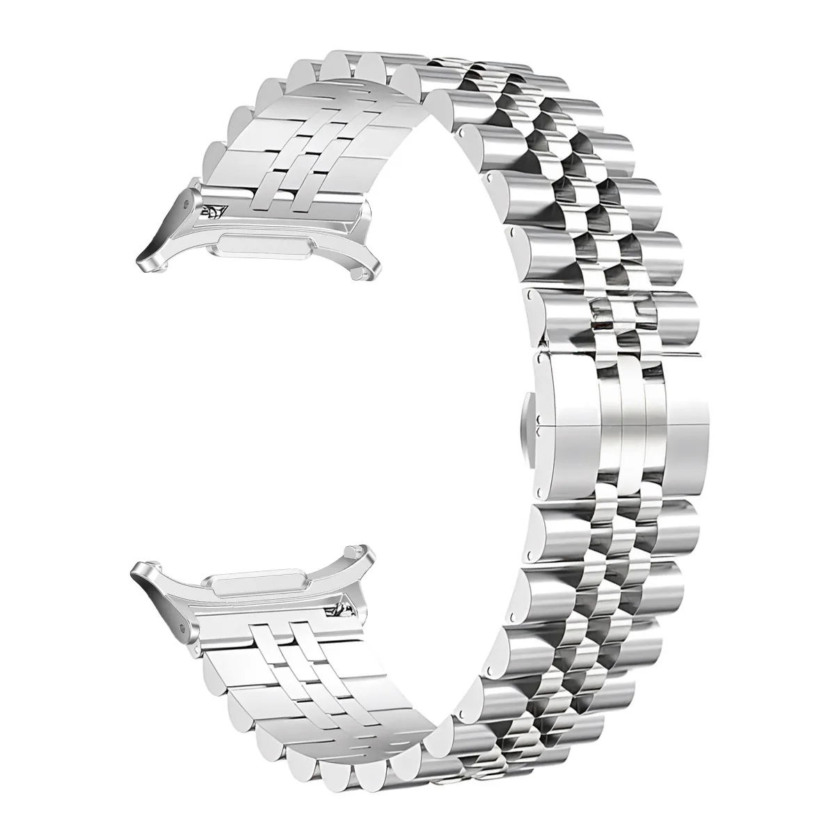 Suitable for Samsung Galaxy Watch Ultra 47mm Strap Five Ball Steel Strap Butterfly Buckle Stainless Steel Strap