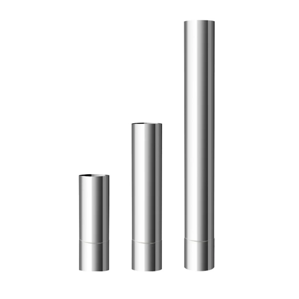 1pc Chimney Flue Pipe Stainless Steel Chimney Liner Multi Flue Stove Pipe Ø7-10cm 0.2-0.5m Heat Tube For Stoves Water Heater