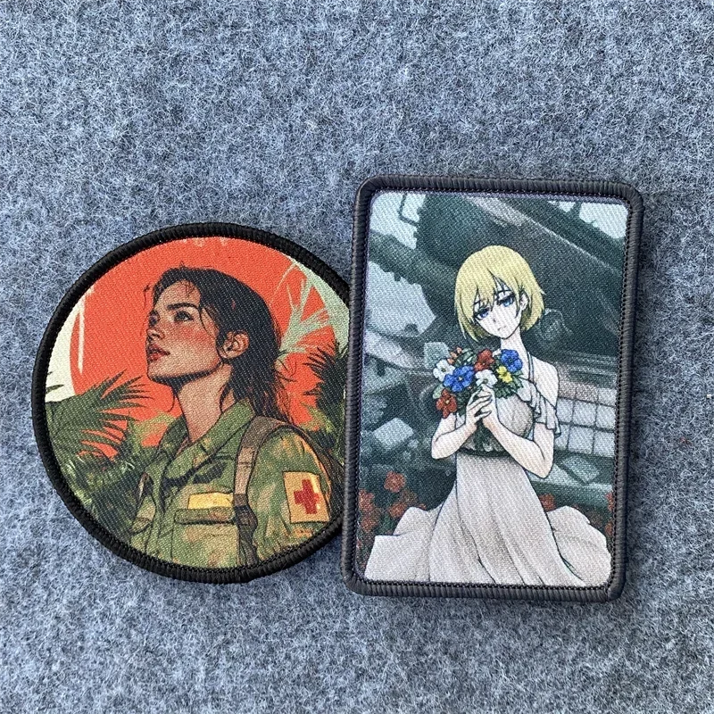 

Medical Rescue Girls Tactical Patch Armband "Flowers" Girls Print Morale Badges Hook&loop Backpack Clothing Decorative Stickers