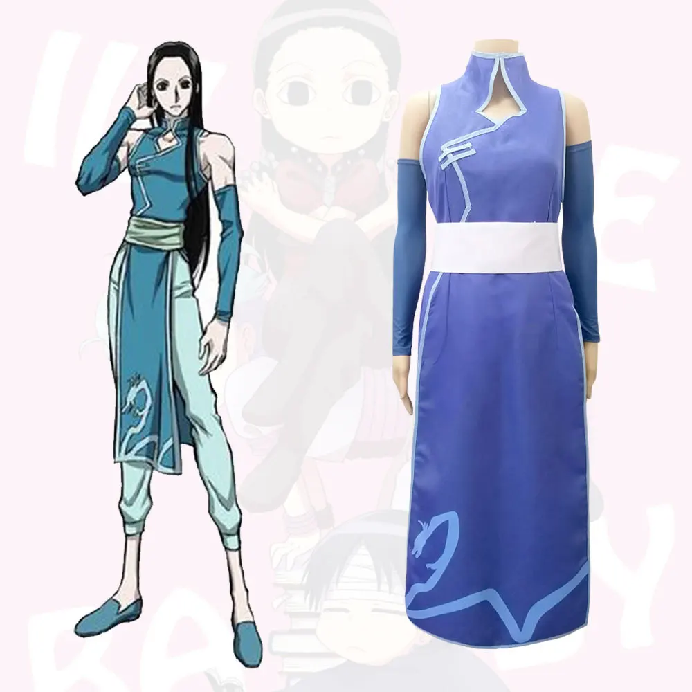 New Anime Hu-nter Illumi Zoldyck Irumi Zorudikku Cosplay Costume top+pant+sleeves Halloween Clothing Suits Sets