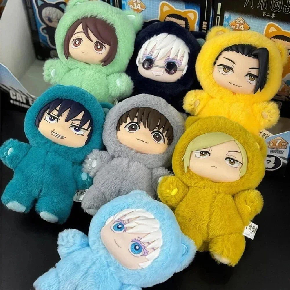 MINISO Jujutsu Kaisen Blind Box Cat Park Party Pluszowa Zabawka Sezon 2 Gojo Satoru Eaki Zawieszka Gadżet Hurtowa Edycja Ukryta