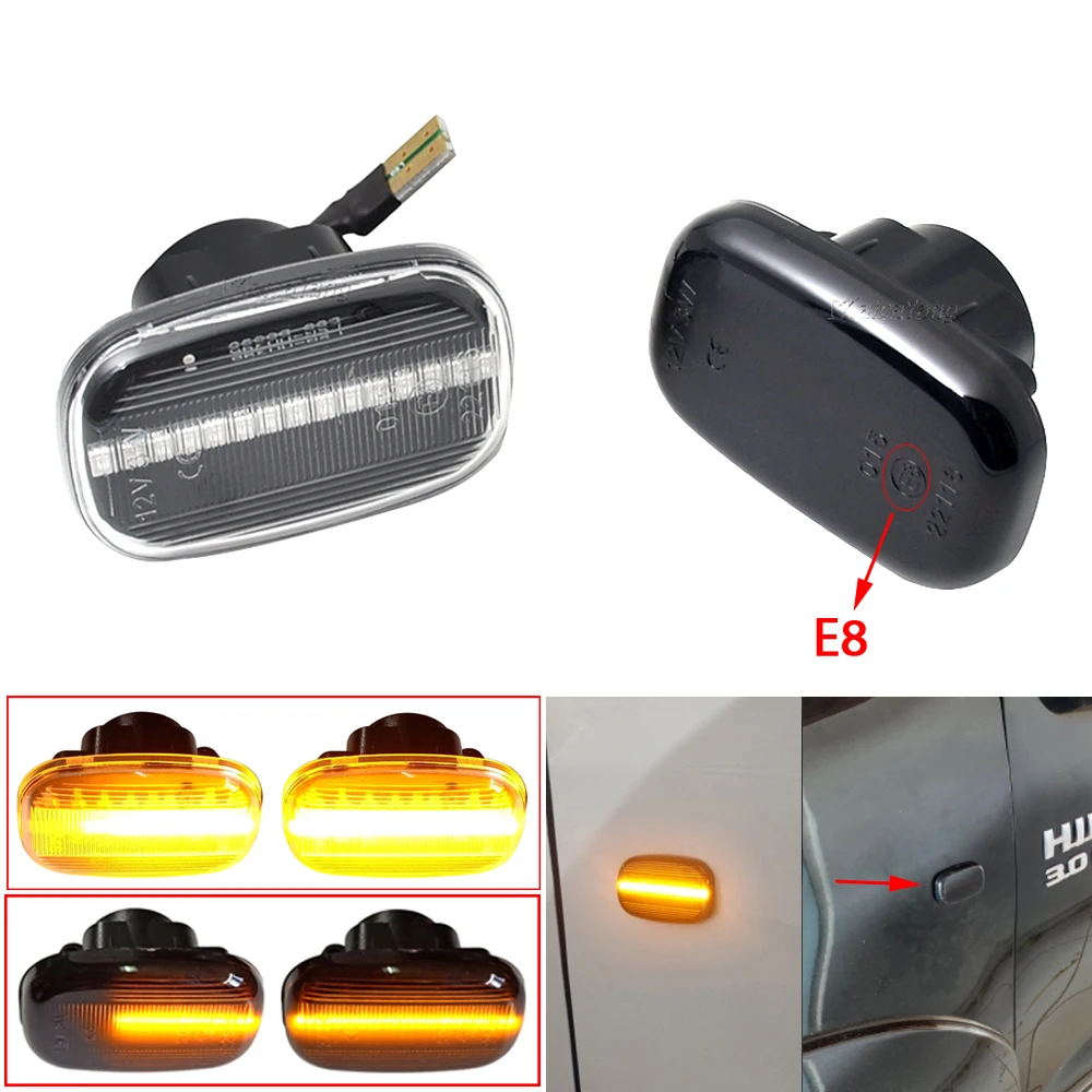 For Toyota RAV4 Prius Yaris Camry Vios Hilux Allex Avensis Celica Supra Mk4 LED Dynamic Side Marker Turn Signal Lights